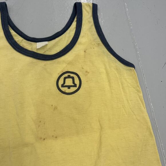 Vintage 70s Bell Yellow/Navy Tank Top - Picture 2 of 3